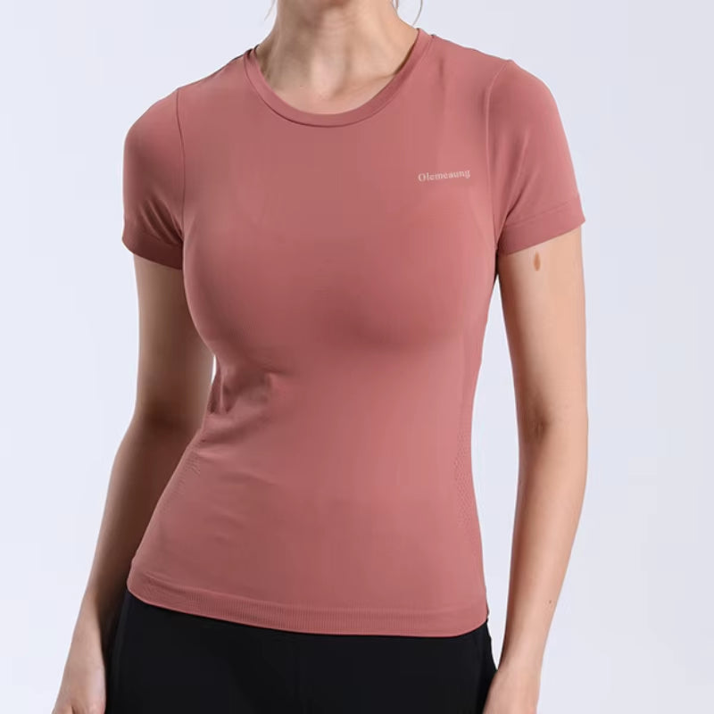 Women Active Wear Fitness Top Short Sleeve