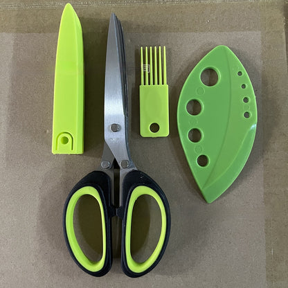 Stainless Steel Five-Layer Green Onion & Herb Scissors