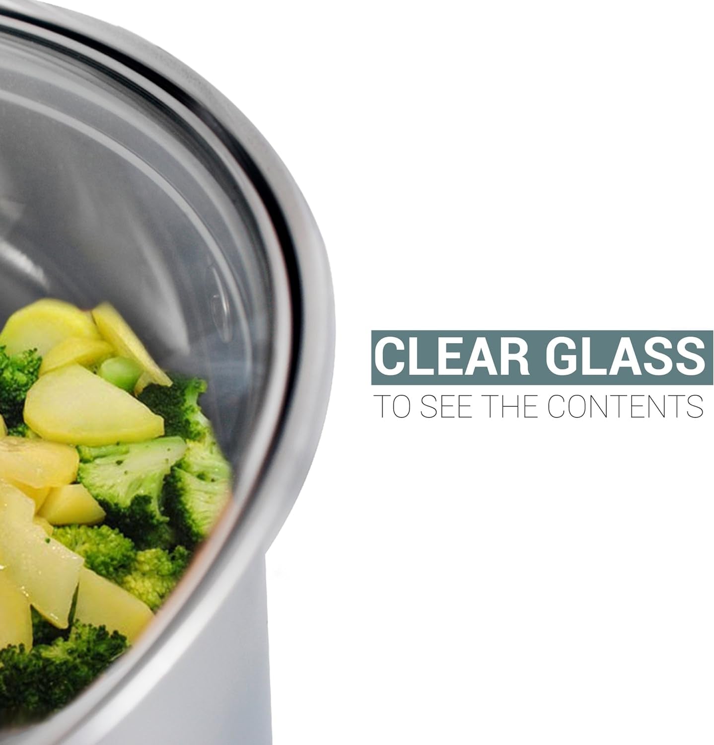 Stainless Steel Double Boiler with Tempered Glass Lid for Clear View While Cooking, Dishwasher (3 Qts & 4 Pieces)