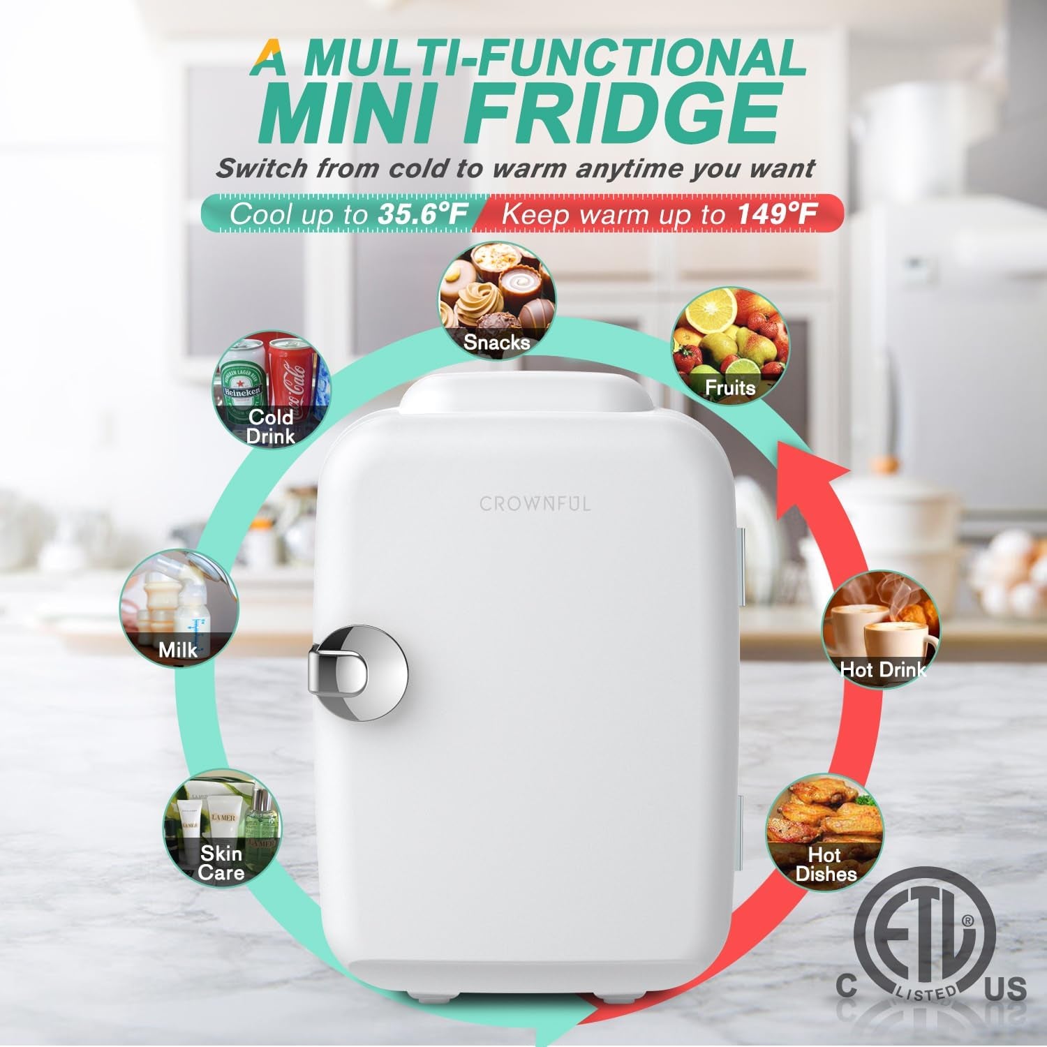 Mini Fridge 4L/6-Can 