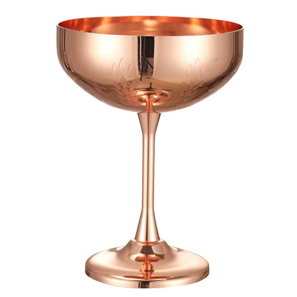 Stainless Steel Coupe Glasses, Martini Cocktail Glasses