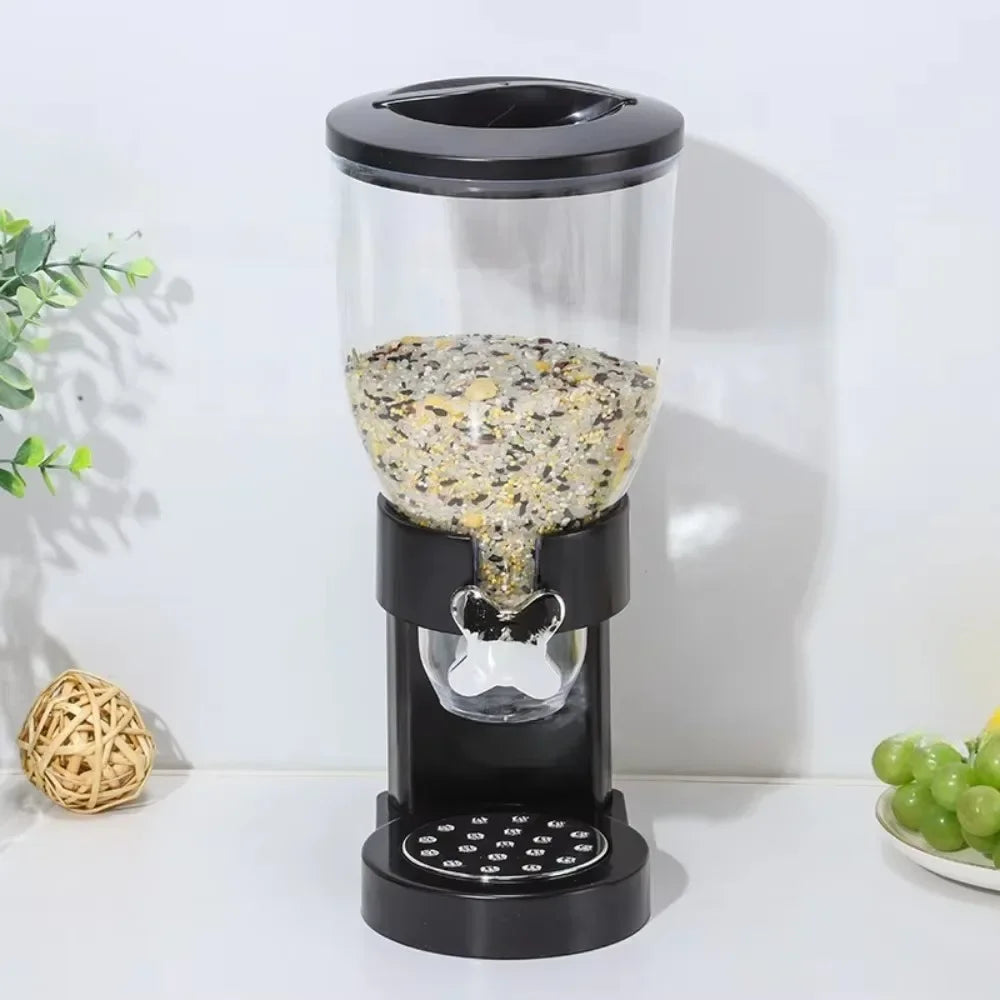 Rotating Button Extraction Kitchen Cereal Jars and other Food Dispenser, Airtight High Kitchen Miscellaneous Grain Sealed Jar
