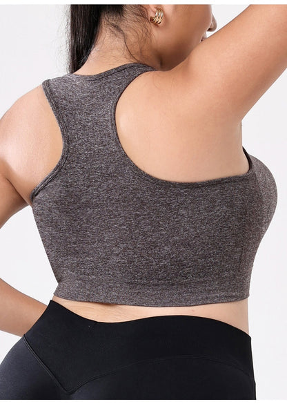 Women's Outdoor Running Fitness Shockproof Push-up Top