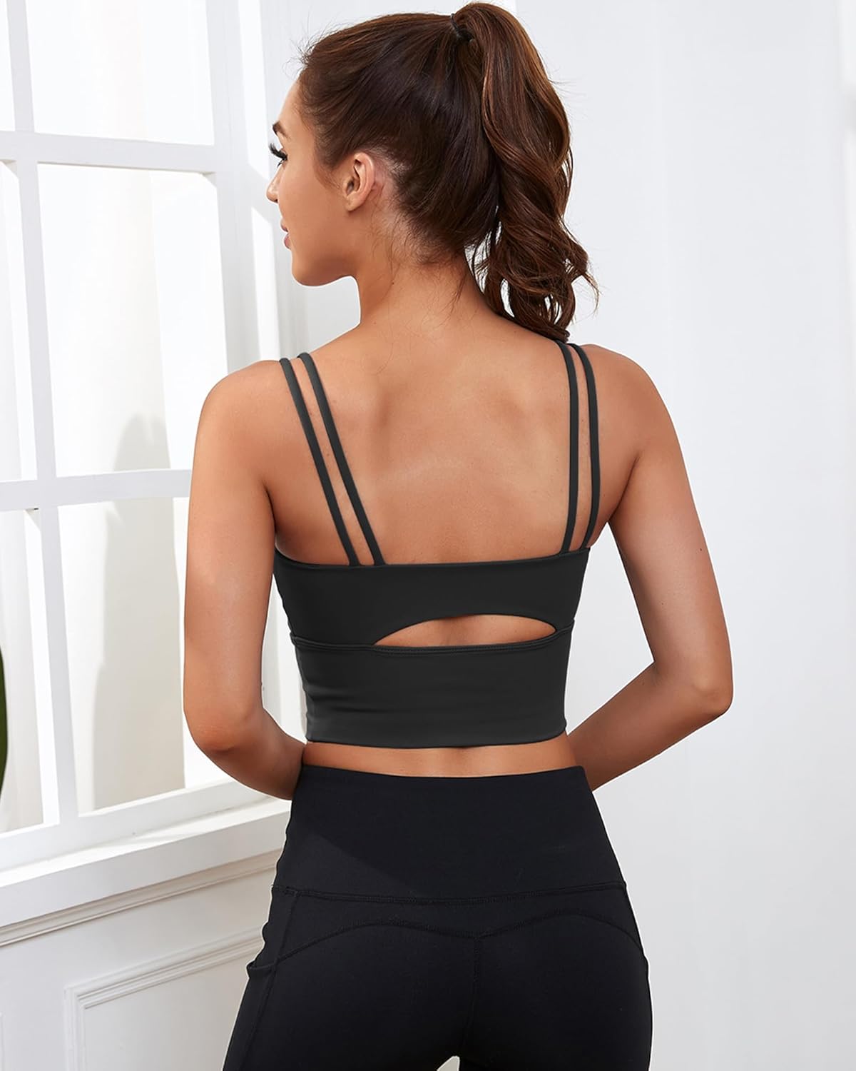 Women High Support Longline Fitness Top 