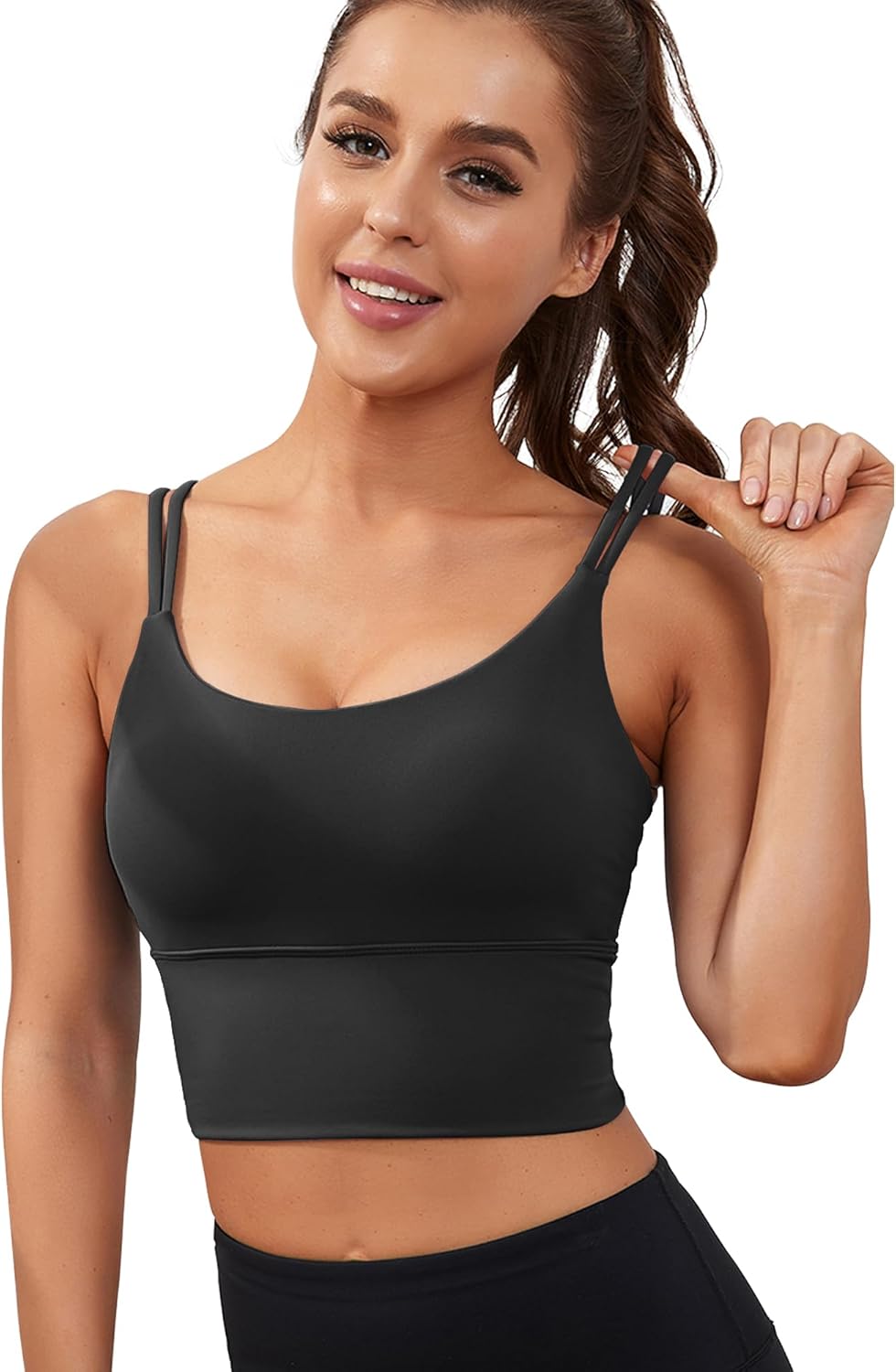 Women High Support Longline Fitness Top 
