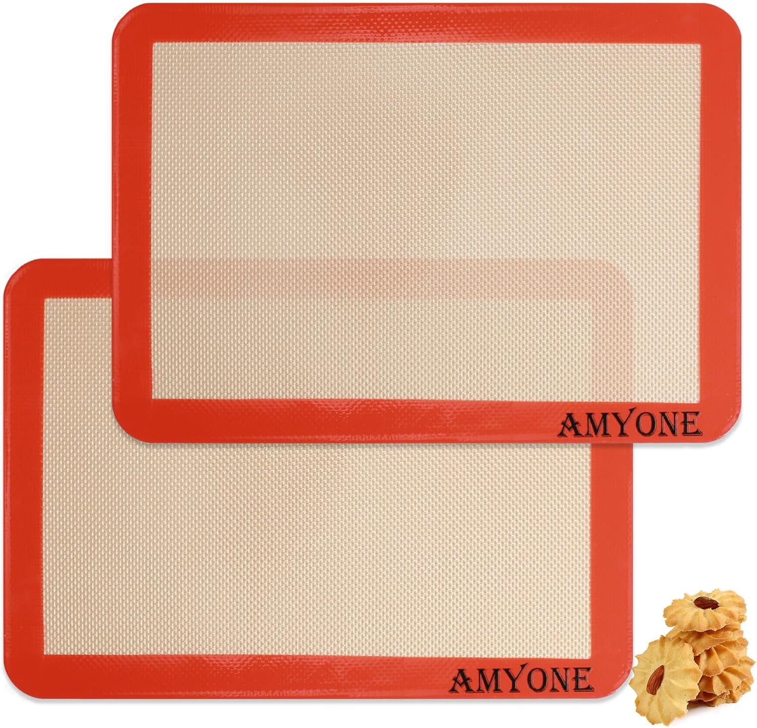Quarter Sheet Silicone Baking Mat – 2 Pcs Non-Stick Reusable Cookie Sheets