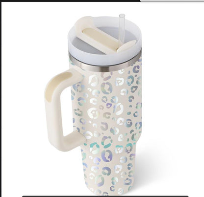 Tumbler With Handle Straw Insulated Stainless Steel