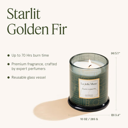 Christmas Candle, Cedarwood & Cypress Holiday Gifts, 75 Hours Long Burning, Natural Soy Candle Gift, Fancy Jar Decorative