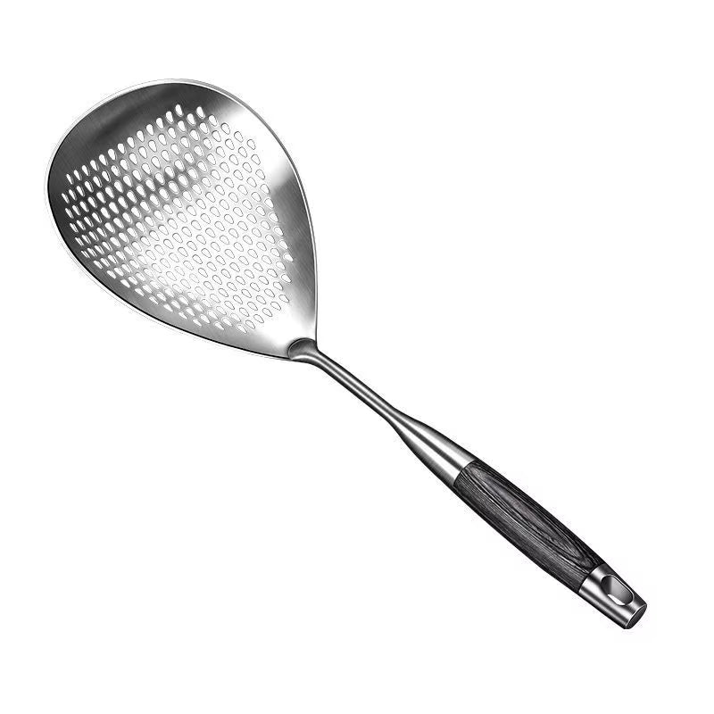 Stainless Steel Large Fine Holes Skimmer Long Handle French Fries Strainer Kitchen Utensils Cooking Tools