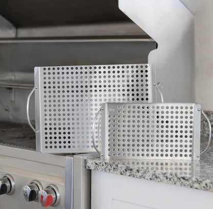 Stainless Steel Grill Topper Grid, Set of 2, 11"X7" and 11"X17"