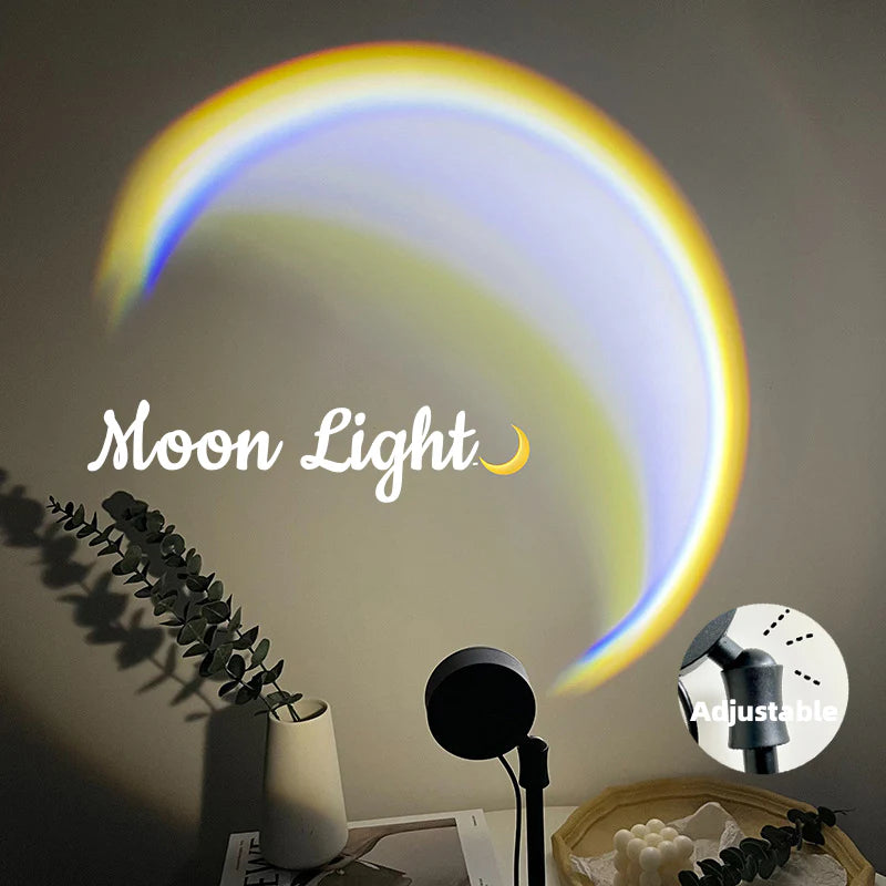 Moonlight USB LED Rainbow Glow Night Projector Ambient Lighting