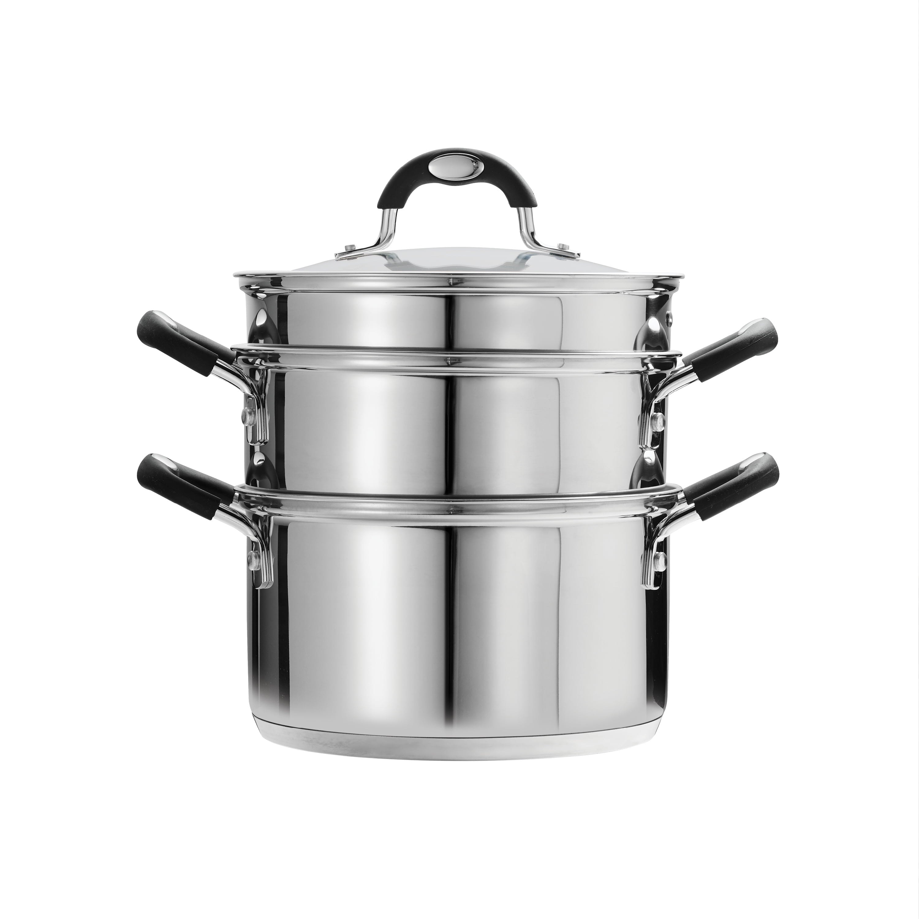 Stainless Steel 3 Quart Steamer & Double-Boiler, 4 Piece
