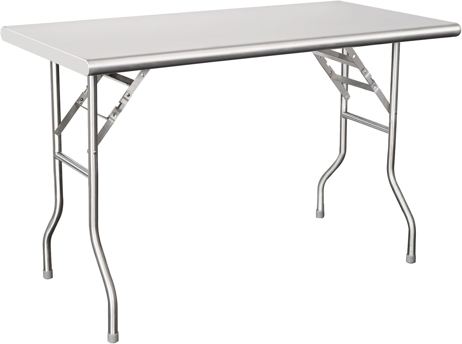 24X48 Inches Folding Stainless Steel Table for Restaurant Kitchen Home and Hotel, NSF Certified