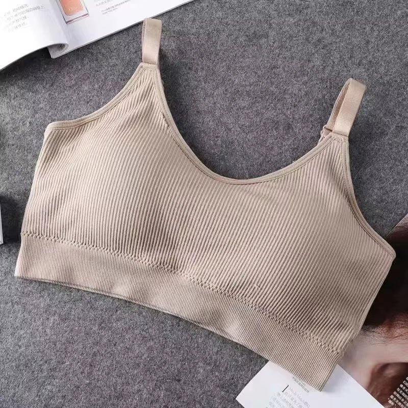 Women Seamless Brassiere Bra Full Cup Breathable Bralette Wire Free Comfort Sleep Bra Running Fitness Top High Quality Sport Top