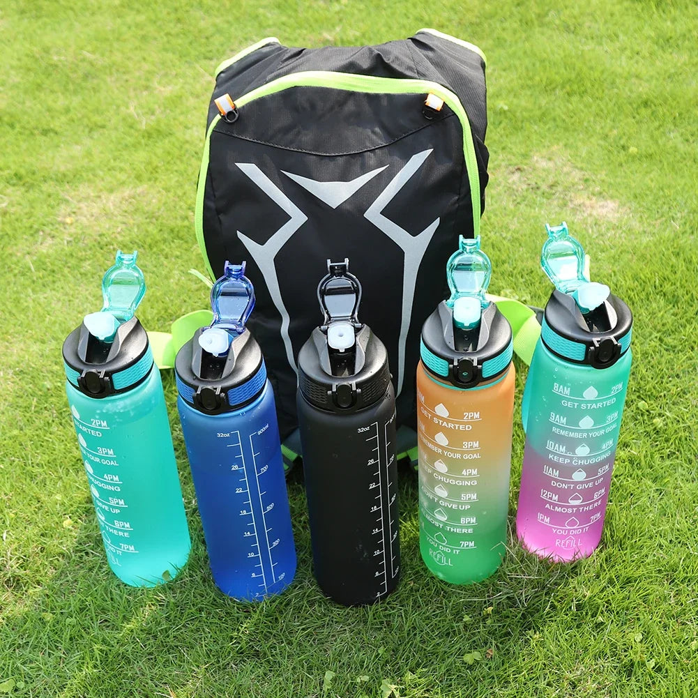 1 Liter Water Bottle Leakproof Bottles Drinking Outdoor Travel Gym Fitness
