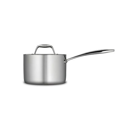 2 Qt Covered Sauce Pan Stainless Steel Tri-Ply Clad 