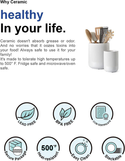  Ceramic Utensil Holder Set
