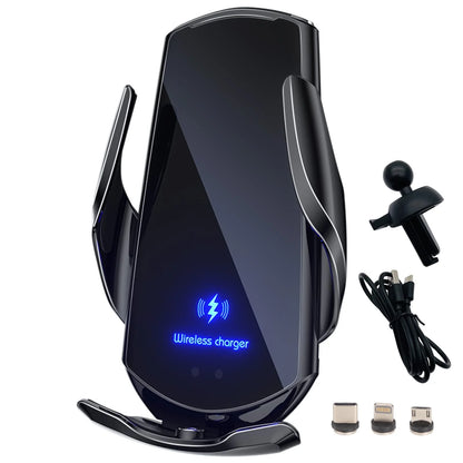 Car Mount Charger 15W Magnetic Wireless Car Charger, Fast Charging Air Vent Magn