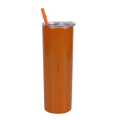 Double-Layer Stainless Steel Straw Tumbler, Insulated Slimming Water Cup