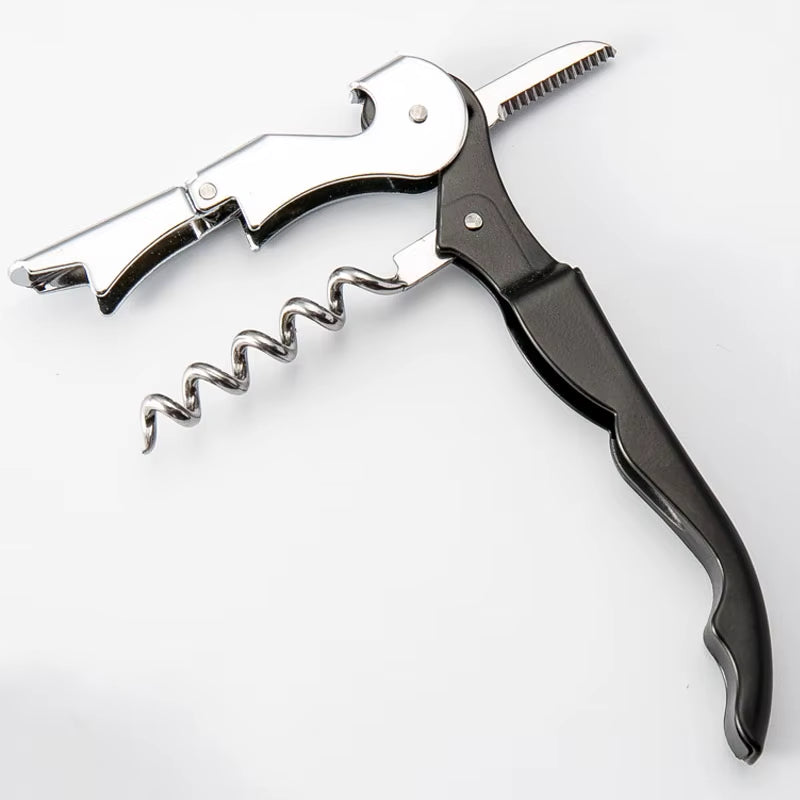 Stainless Steel Red Wine Beer Bottle Opener Cork Screw Multi Function Seahorse Safe Cut Can Kitchen Bar Tools