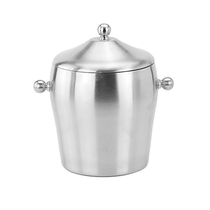 Stainless Steel Double-layer Ice Bucket With Thickened Lid