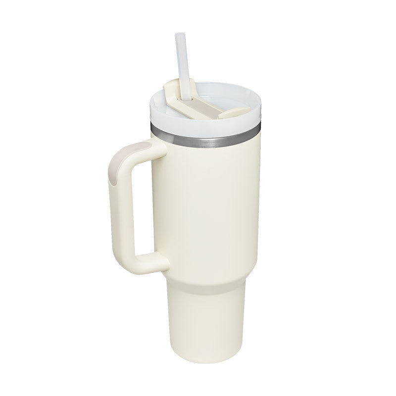 Tumbler With Handle Straw Insulated Stainless Steel