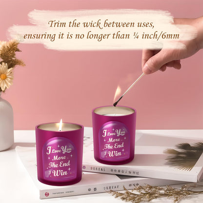 Scented Candles Gift for Women, Unique Birthday Gifts for Her, 100% Natural Soy Candle, Aromatherapy Candle for Girlfriend, Wife, Rose & Sandalwood Scented Candle, 10 Oz