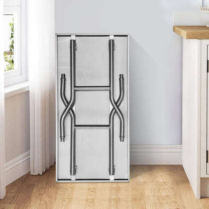 Commercial Worktable – 48 x 24 Inch Folding Stainless Steel Prep Table