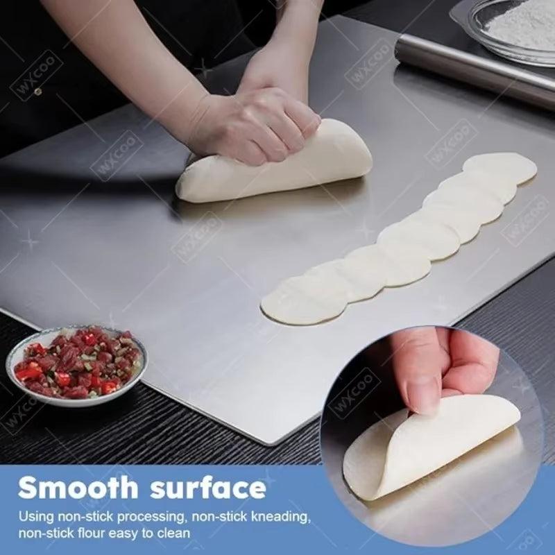 Light Top Stainless Steel Cutting Board Food Grade Heavy Duty Chopping Boards Anti-Slip Boards