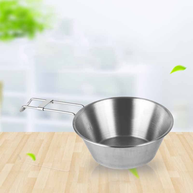 Cup Camping Portable Folding Stainless Steel Bowl