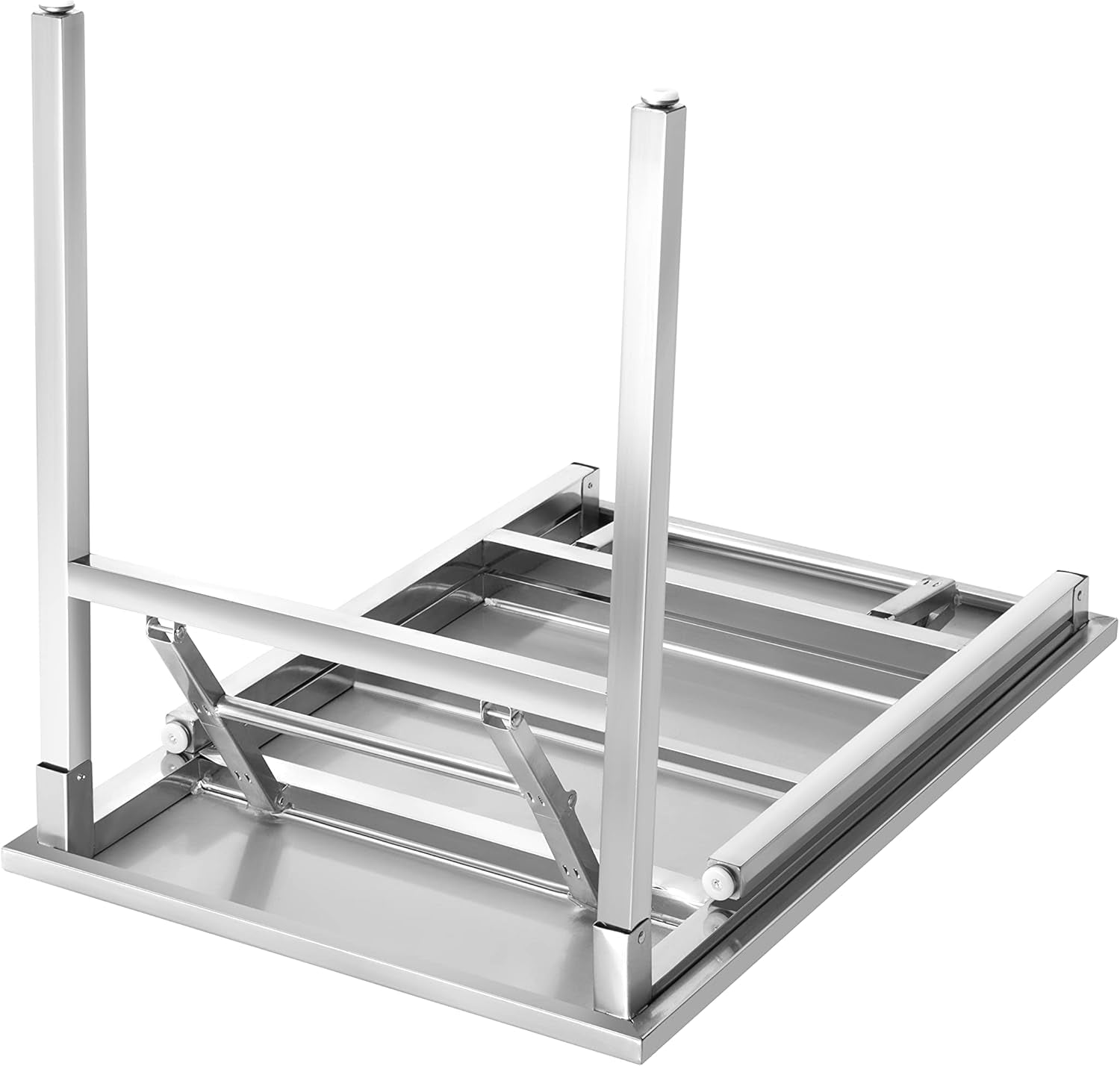 36" X 24" Small Stainless Steel Folding Table, Portable Camp Picnic Party Dining Table No Assembly
