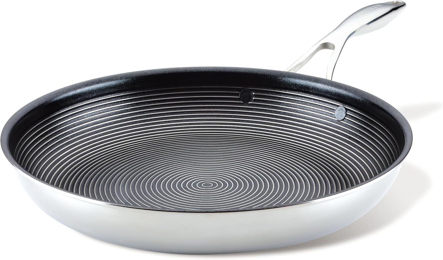 12.5 Inch Clad Stainless Steel Frying Pan/Skillet with Hybrid Steelshield and Nonstick Technology