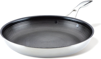 12.5 Inch Clad Stainless Steel Frying Pan/Skillet with Hybrid Steelshield and Nonstick Technology