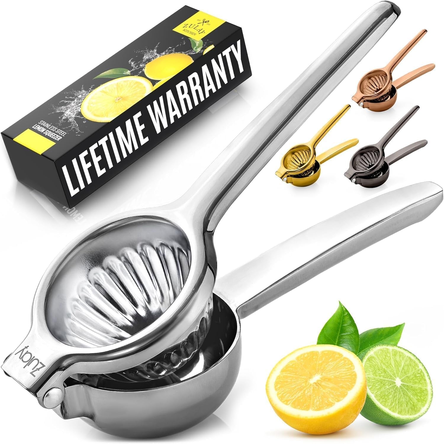Lemon Squeezer Stainless Steel with Premium Quality Heavy Duty Solid Metal Squeezer Bowl