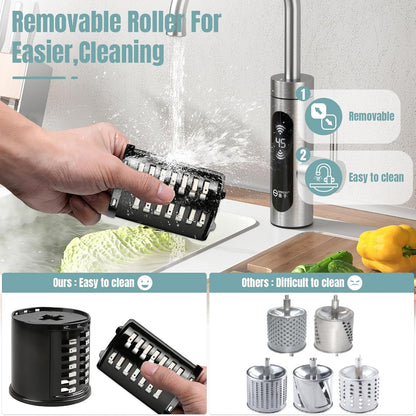 Stainless Steel Slicer Shredder Attachments for Kitchenaid Stand Mixers, Vegetable Shredder with Detachable 5 Blades
