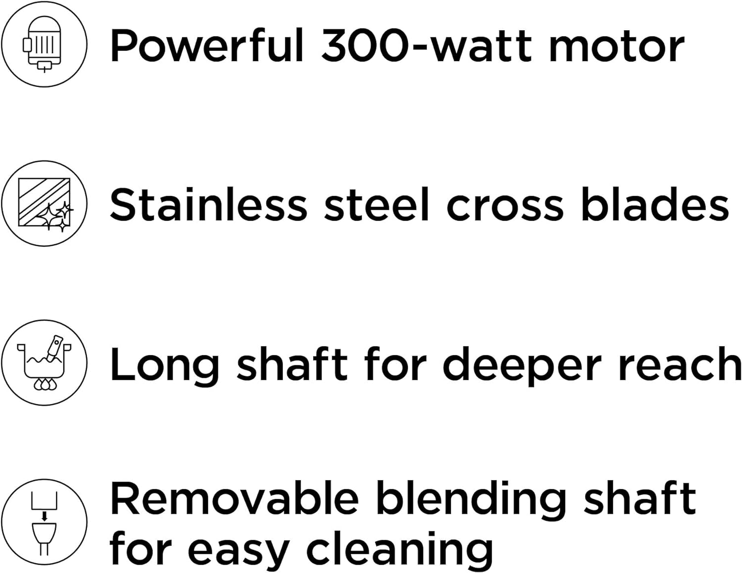 Stick Hand Blender – Powerful 300W Electric Food Mixer