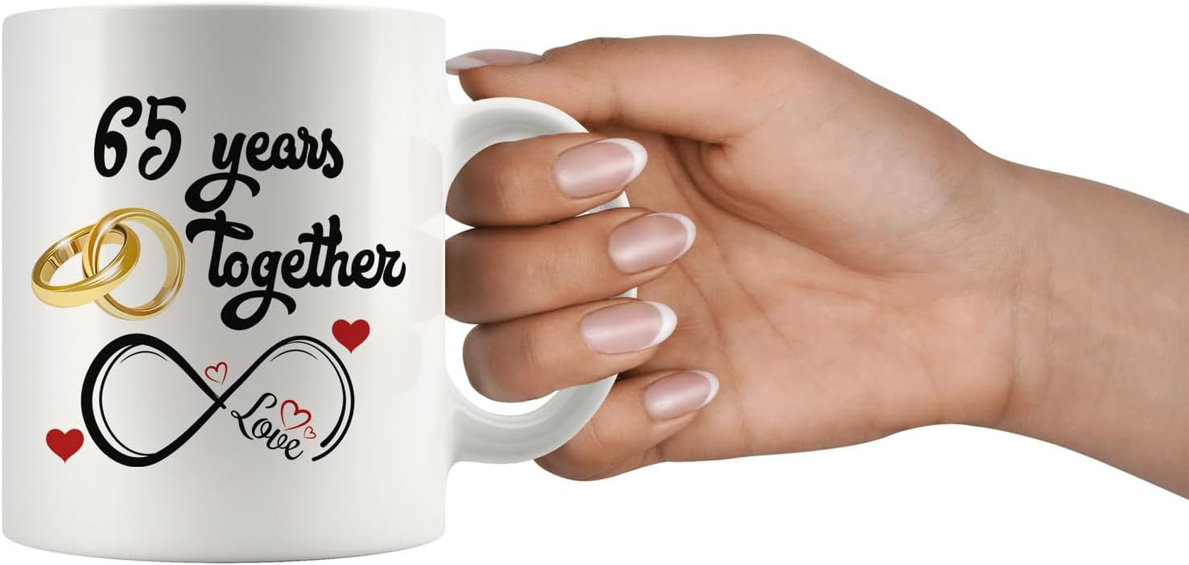65Th Wedding Anniversary for Him and Her Mug (11 Oz)