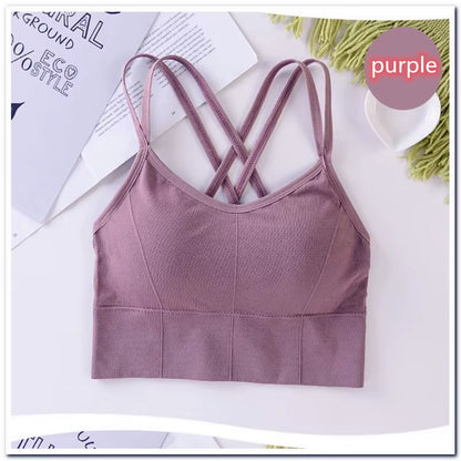 Women Fitness Top Seamless Crop Top Push up 