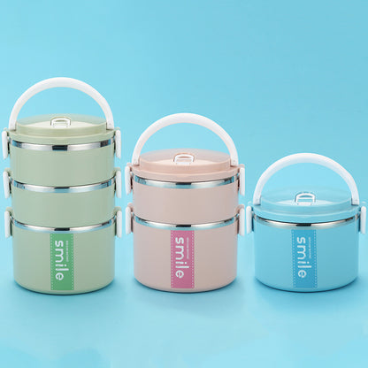Stainless Steel Round Lunch Box – Durable & Portable Food Container