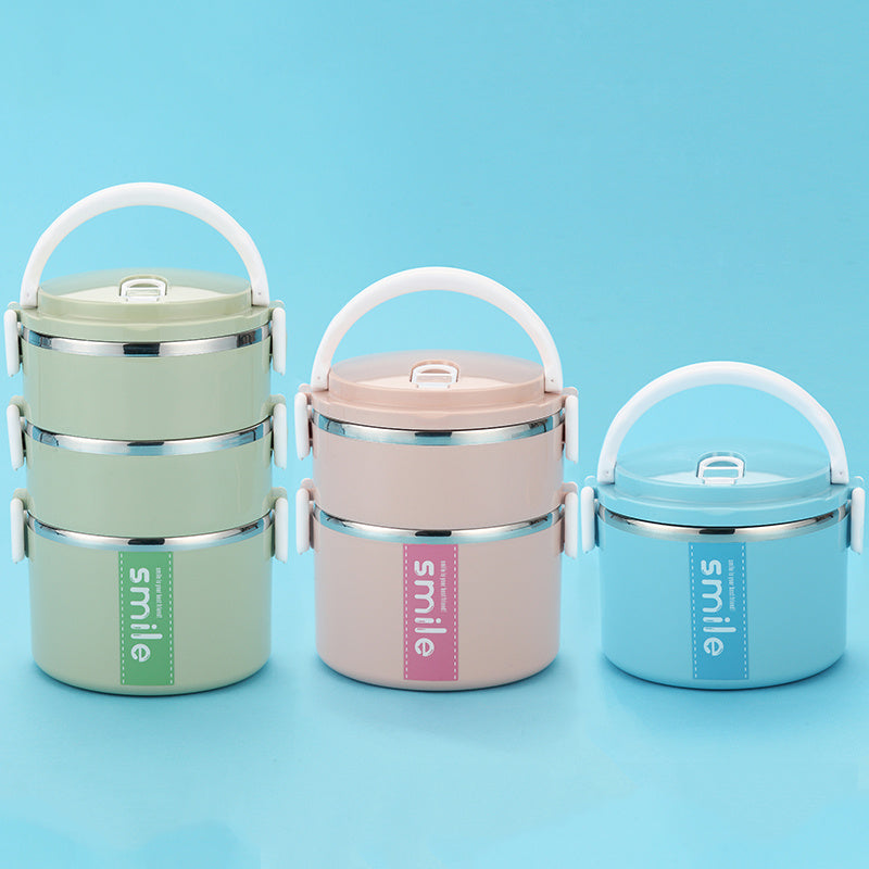 Stainless Steel Round Lunch Box – Durable & Portable Food Container
