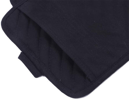 Cotton Pot Holders with Pocket, Heat Resistant Black Counter Table Hot Pads 