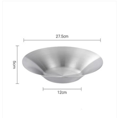 Stainless Steel Dinner Golden Round Fruit Plate
