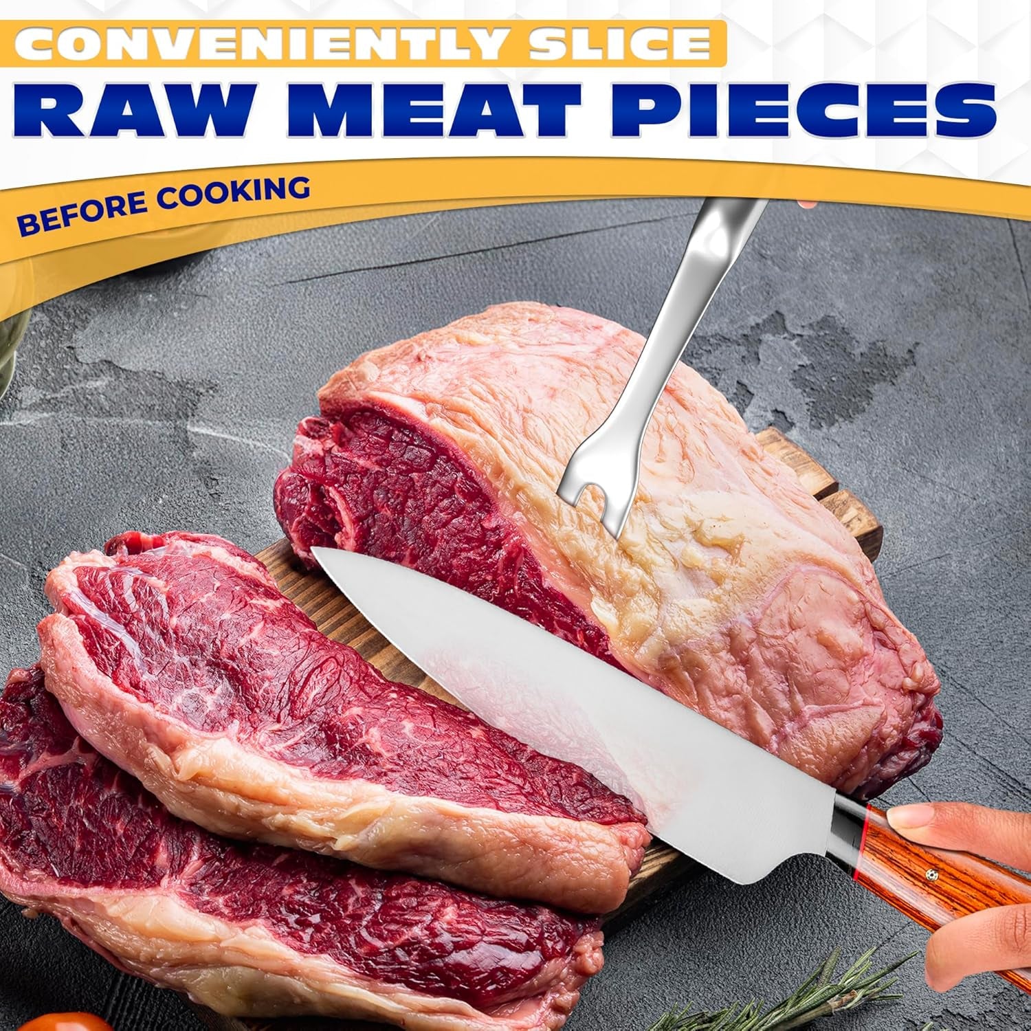Meat Fork 2 Prongs – Carving Fork 11″ Stainless Steel Two-Prong with Polished Surface & Ergonomic Handle