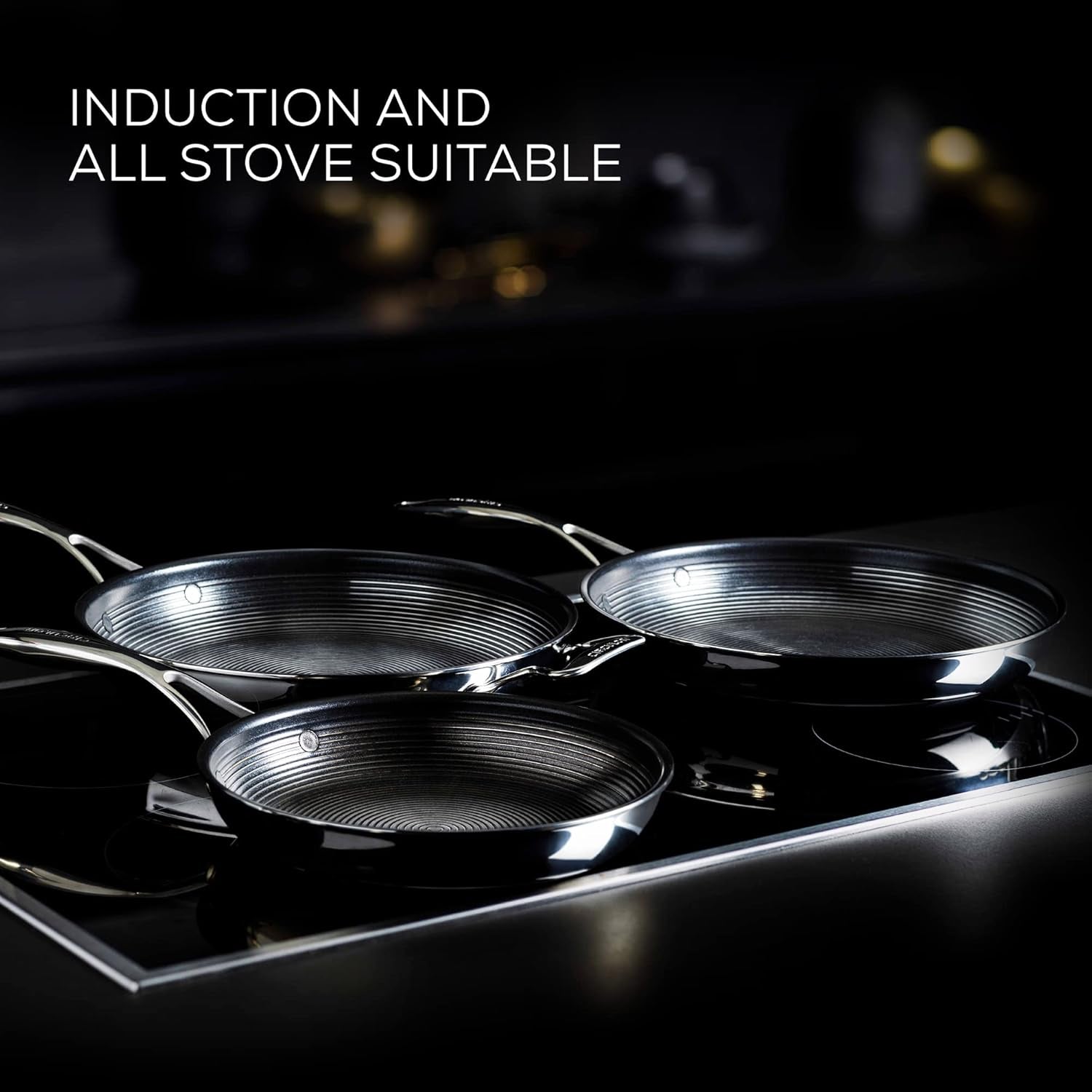 12.5 Inch Clad Stainless Steel Frying Pan/Skillet with Hybrid Steelshield and Nonstick Technology