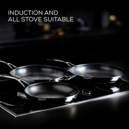 12.5 Inch Clad Stainless Steel Frying Pan/Skillet with Hybrid Steelshield and Nonstick Technology