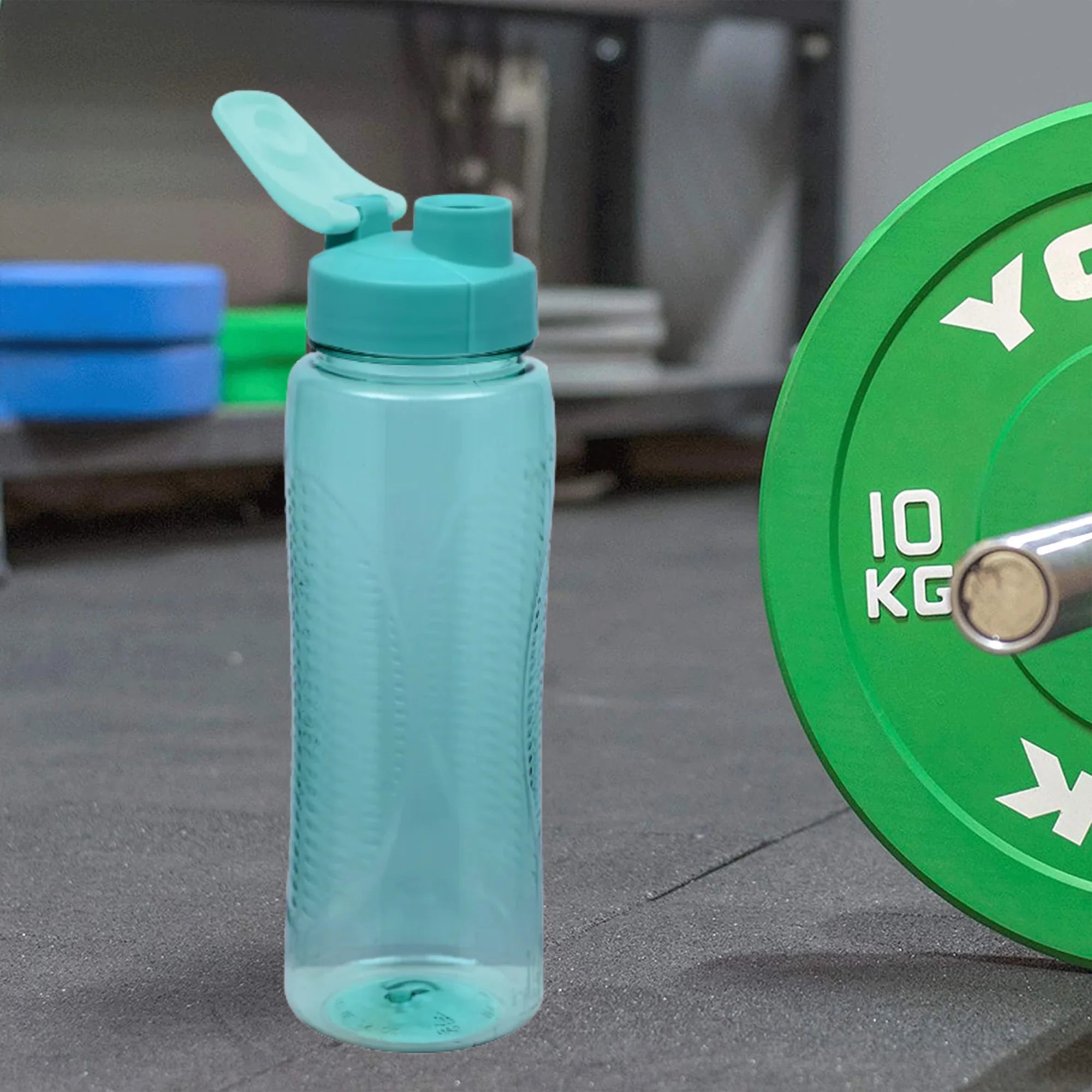 Colorful Plastic Water Bottles with Flip-Top Lids, 24 Oz. Reusable Sports Water Tumbler Portable for Travel Gym Cycling Hiking Camping School Lunch Boxes Indoor and Outdoor Set of 3 (Colors May Vary)