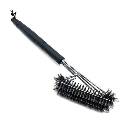 Three-Head Stainless Steel Barbecue Cleaning Brush