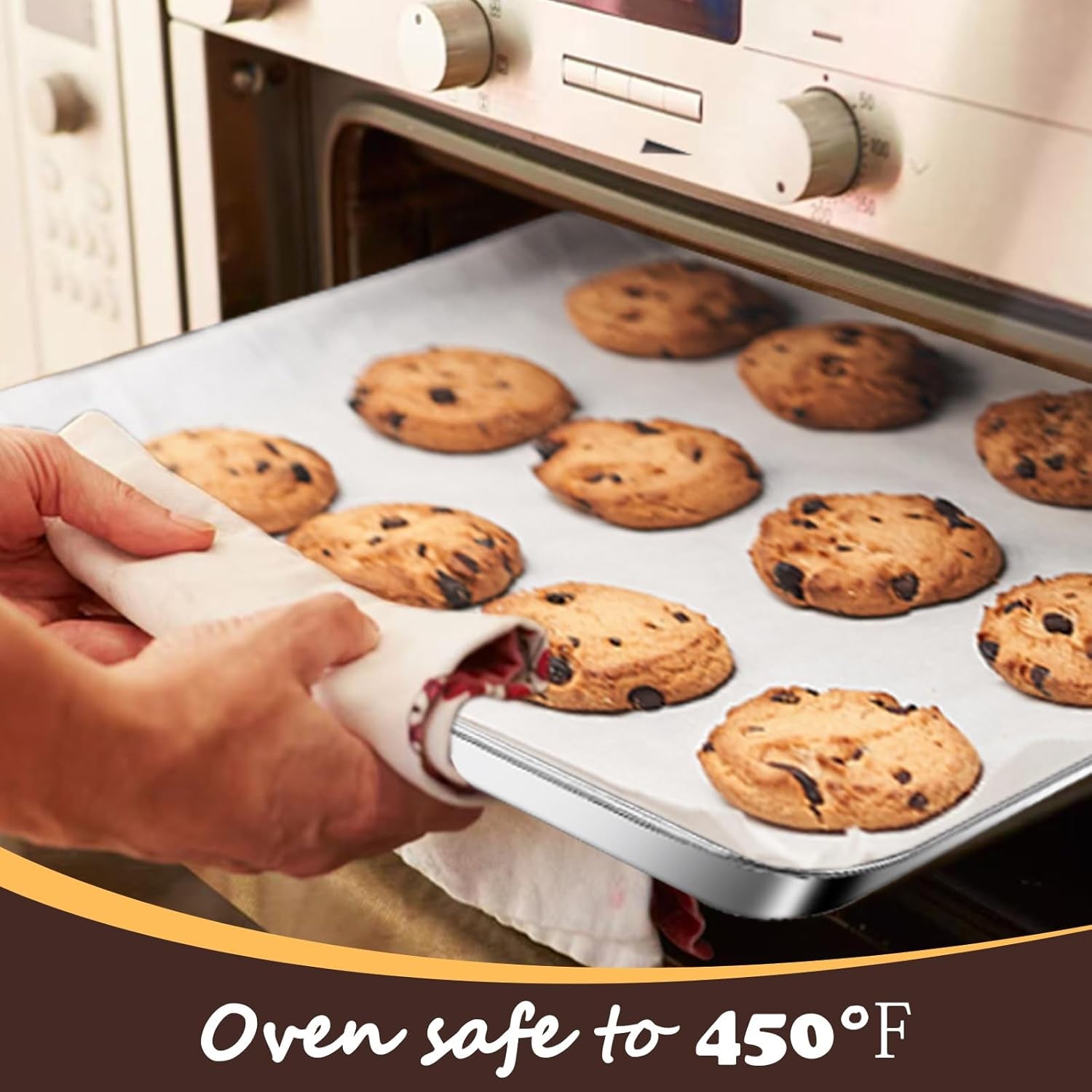 Baking Sheet Set of 3, Stainless Steel Cookie Sheet Baking Sheet Pan, 16/12/9 Inch, Non Toxic & Heavy Duty & Easy Clean, Dishwasher Safe