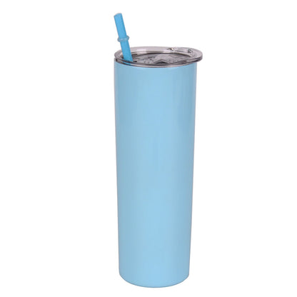 Double-Layer Stainless Steel Straw Tumbler, Insulated Slimming Water Cup