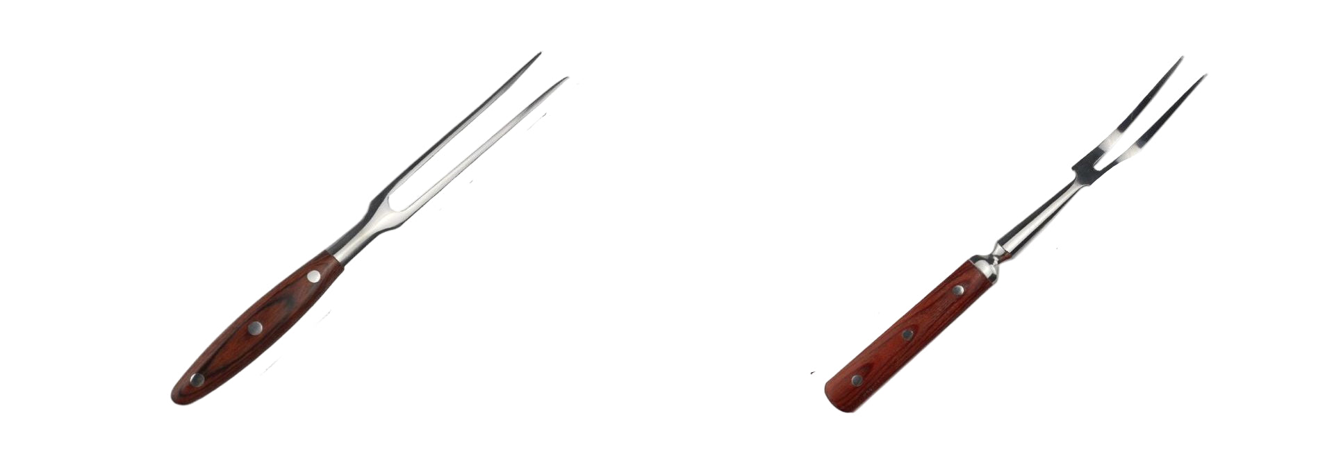 Simple Stainless Steel Meat Fork Outdoor Barbecue Wooden Handle Fork Barbecue Fork